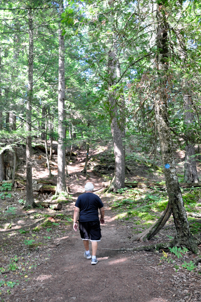 Lee Duquette on the West River Trail to Manido Falls